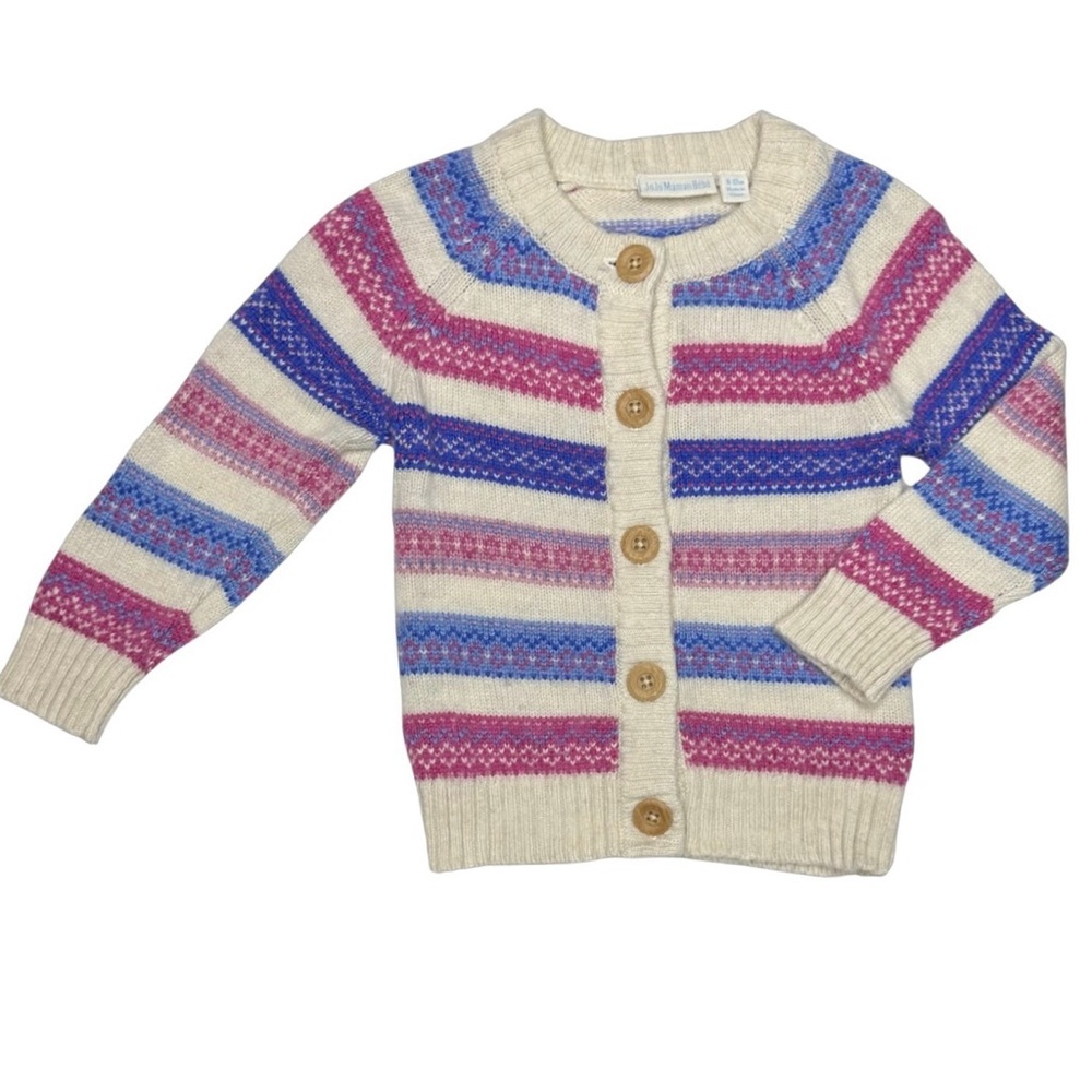 JoJo Maman Bebe Striped Cardigan